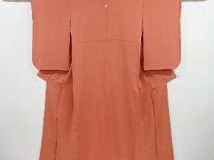 菊尽くし模様織り出し一つ紋色無地着物